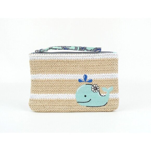 Vera Bradley Fan Flowers Straw Wristlet - Picture 1 of 9